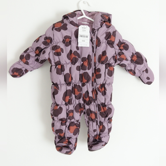 next Other - Next baby girls purple all in one snowsuit 3-6months